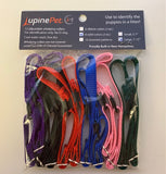 Lupine large dog collars in solid colors: pink, purple, green, black, blue and red